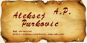 Aleksej Purković vizit kartica